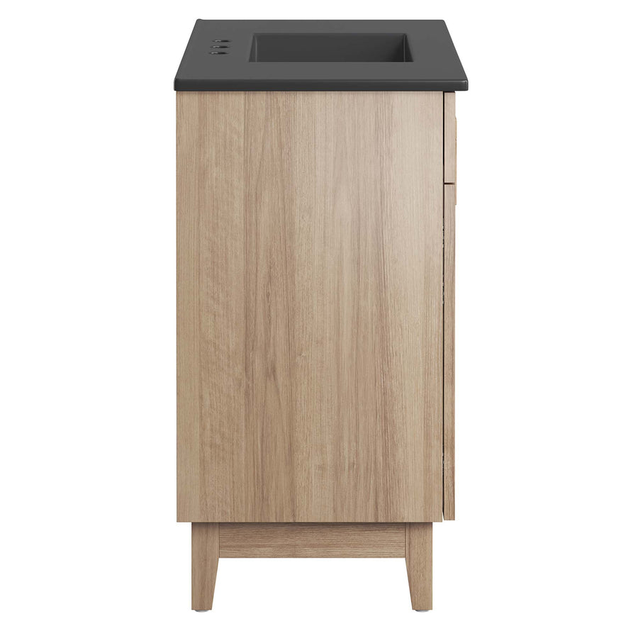 Summit 36" Bathroom Vanity in Black Oak