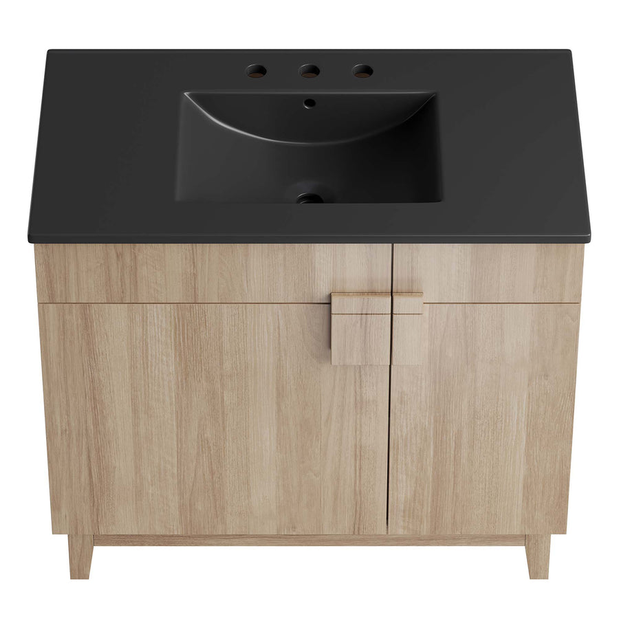 Summit 36" Bathroom Vanity in Black Oak