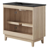 Summit 36" Bathroom Vanity in Black Oak