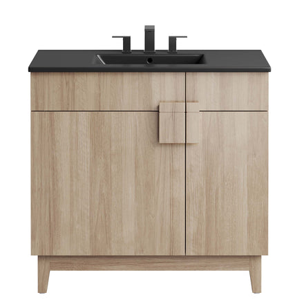 Miles 36" Bathroom Vanity in Black Oak