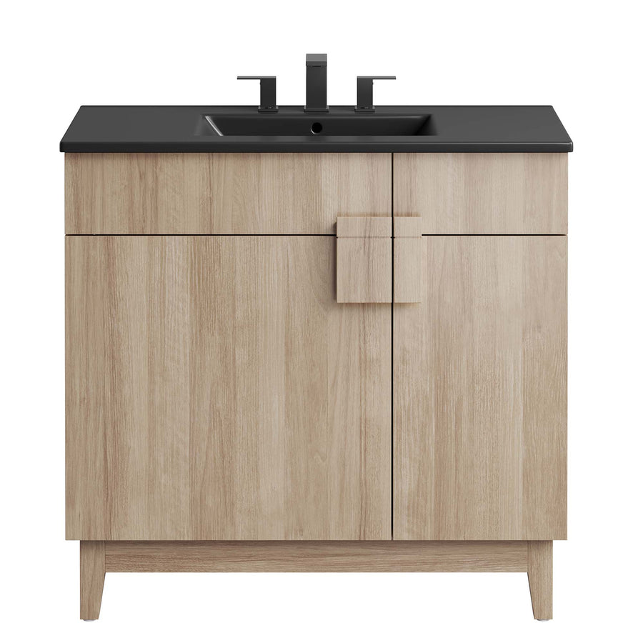 Summit 36" Bathroom Vanity in Black Oak
