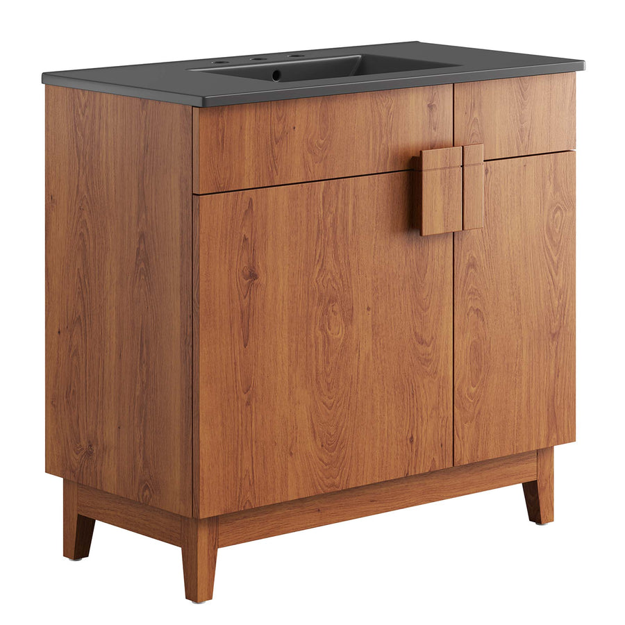 Summit 36" Bathroom Vanity in Black Walnut