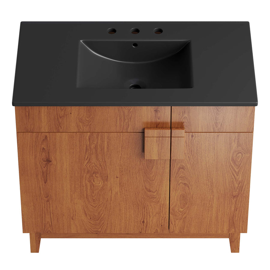 Summit 36" Bathroom Vanity in Black Walnut