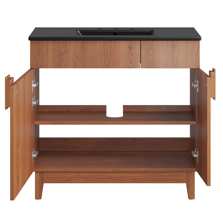 Summit 36" Bathroom Vanity in Black Walnut