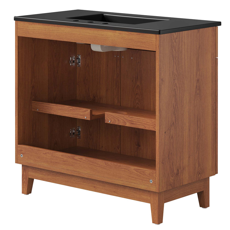 Summit 36" Bathroom Vanity in Black Walnut