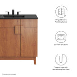 Summit 36" Bathroom Vanity in Black Walnut