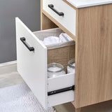 Crest 24" Bathroom Vanity in White Oak