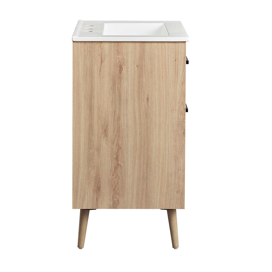 Crest 24" Bathroom Vanity in White Oak