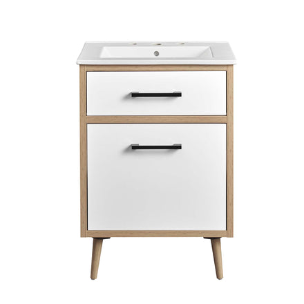 Maverick 24" Bathroom Vanity in White Oak