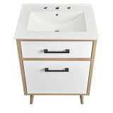 Crest 24" Bathroom Vanity in White Oak