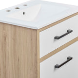 Crest 24" Bathroom Vanity in White Oak