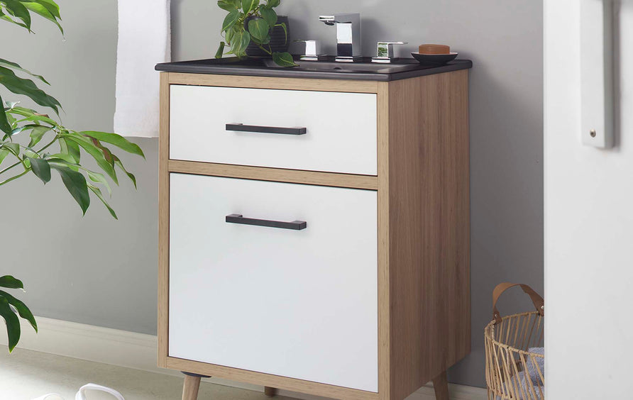 Crest 24" Bathroom Vanity in Black Oak