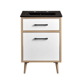 Crest 24" Bathroom Vanity in Black Oak