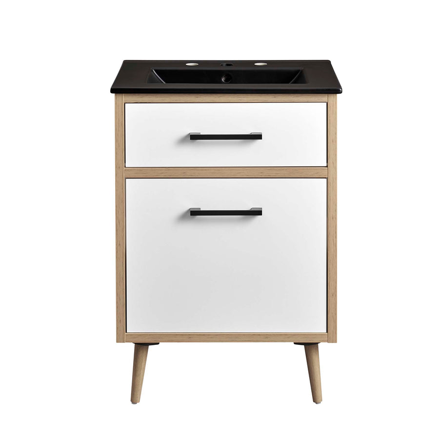 Crest 24" Bathroom Vanity in Black Oak