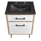 Crest 24" Bathroom Vanity in Black Oak