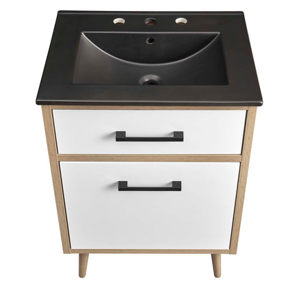 Maverick 24" Bathroom Vanity in Black Oak