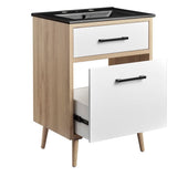 Crest 24" Bathroom Vanity in Black Oak