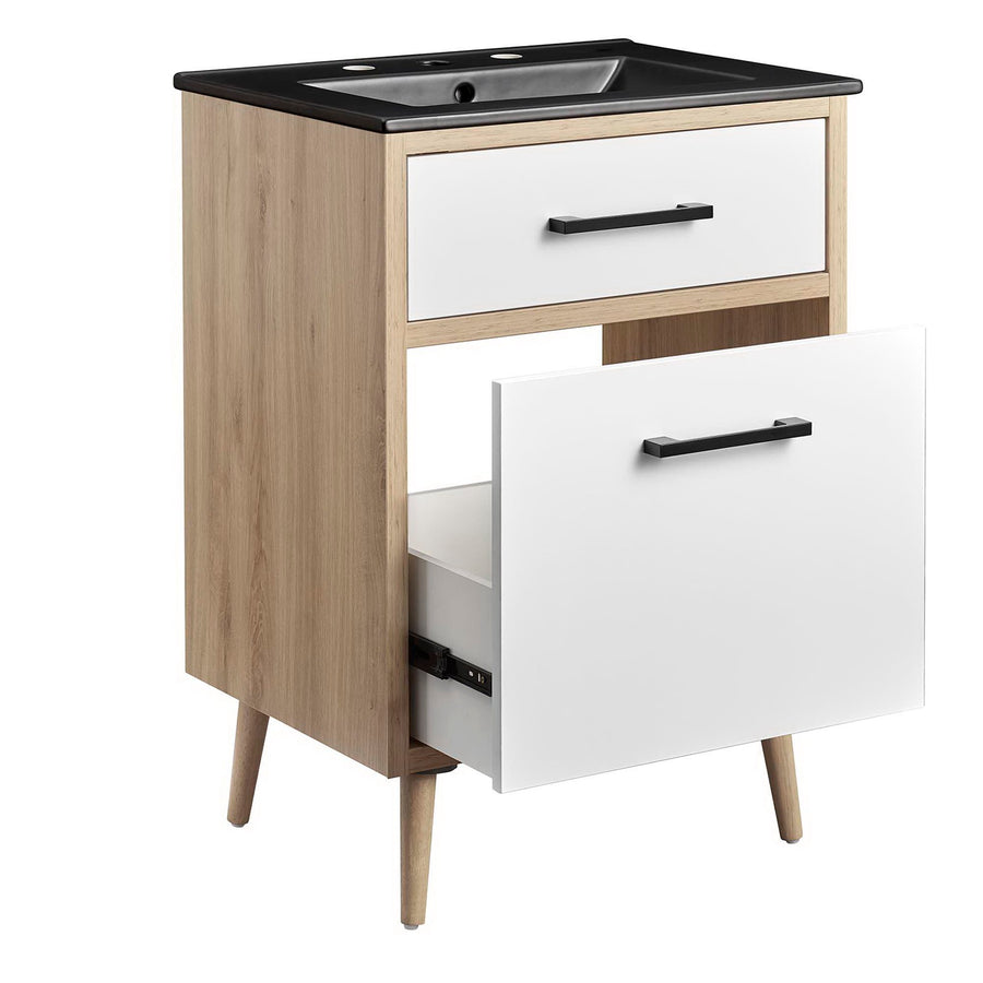 Crest 24" Bathroom Vanity in Black Oak