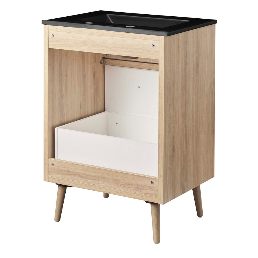 Crest 24" Bathroom Vanity in Black Oak