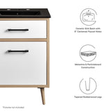 Crest 24" Bathroom Vanity in Black Oak