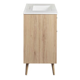 Crest 36" Bathroom Vanity in White Oak