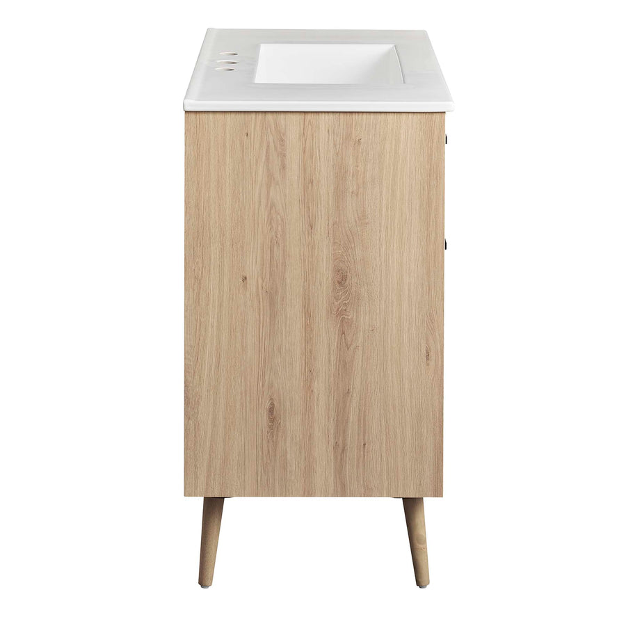 Crest 36" Bathroom Vanity in White Oak