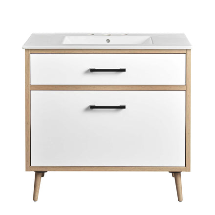 Maverick 36" Bathroom Vanity in White Oak