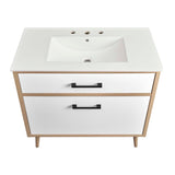 Crest 36" Bathroom Vanity in White Oak