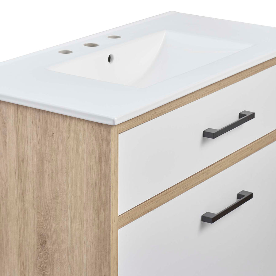 Crest 36" Bathroom Vanity in White Oak