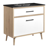 Crest 36" Bathroom Vanity in Black Oak