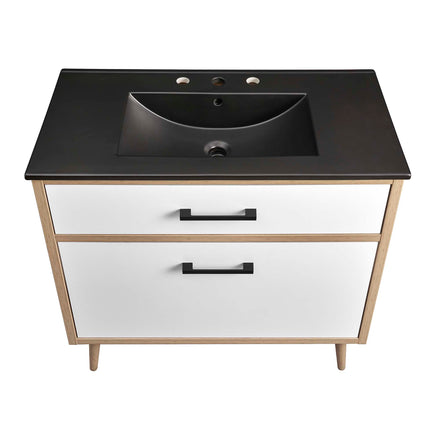 Maverick 36" Bathroom Vanity in Black Oak