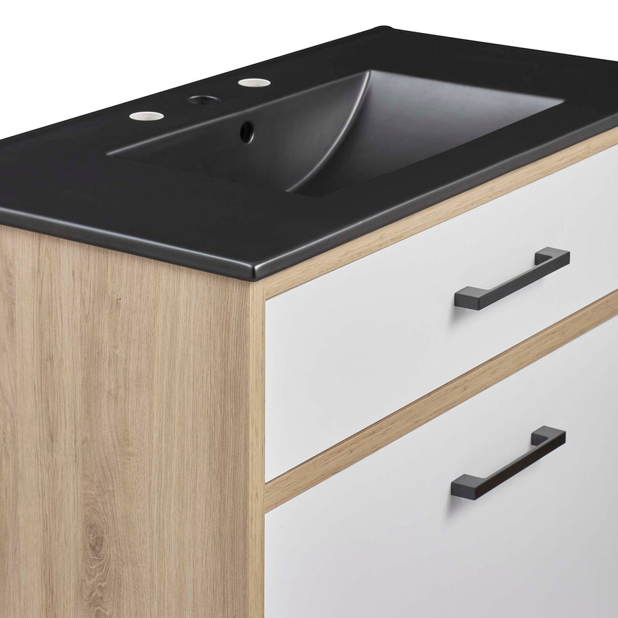 Crest 36" Bathroom Vanity in Black Oak