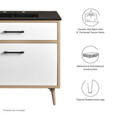 Crest 36" Bathroom Vanity in Black Oak