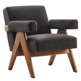 Sable Fabric Armchair in Dark Gray Fabric