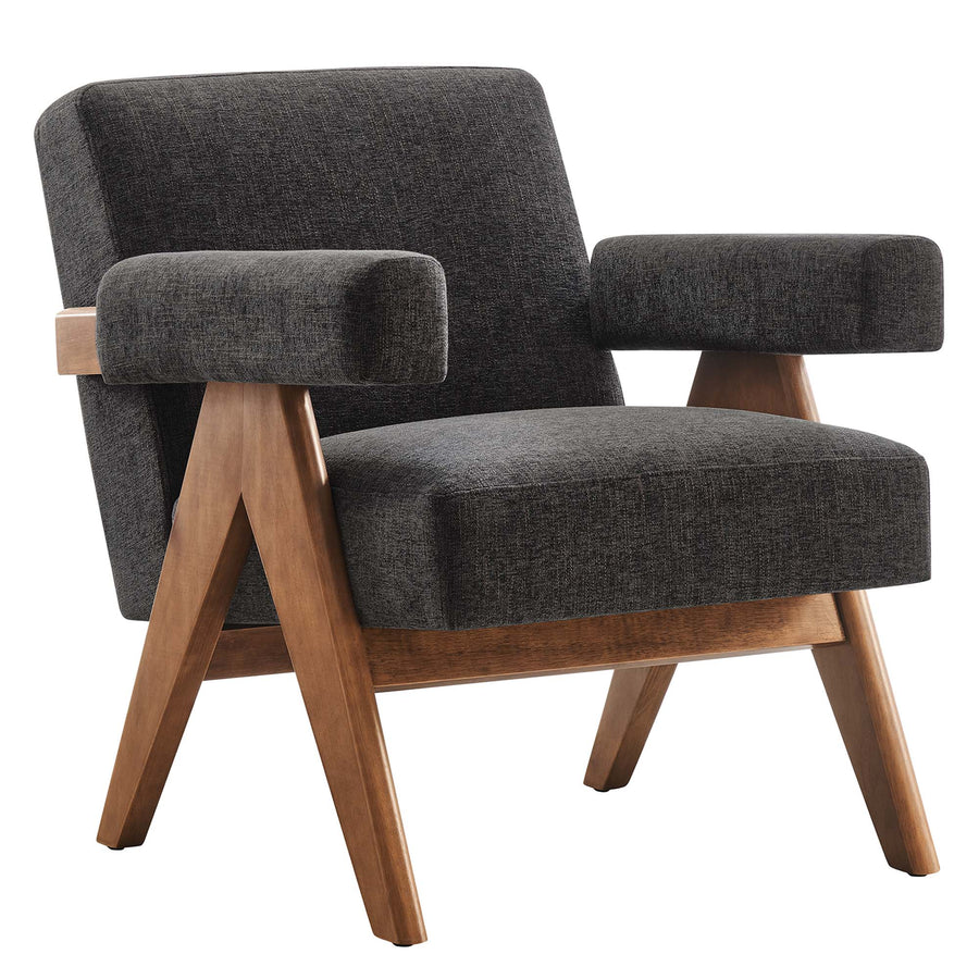 Sable Fabric Armchair in Dark Gray Fabric