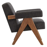 Sable Fabric Armchair in Dark Gray Fabric