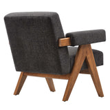 Sable Fabric Armchair in Dark Gray Fabric