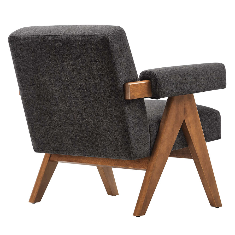 Sable Fabric Armchair in Dark Gray Fabric