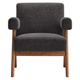 Sable Fabric Armchair in Dark Gray Fabric