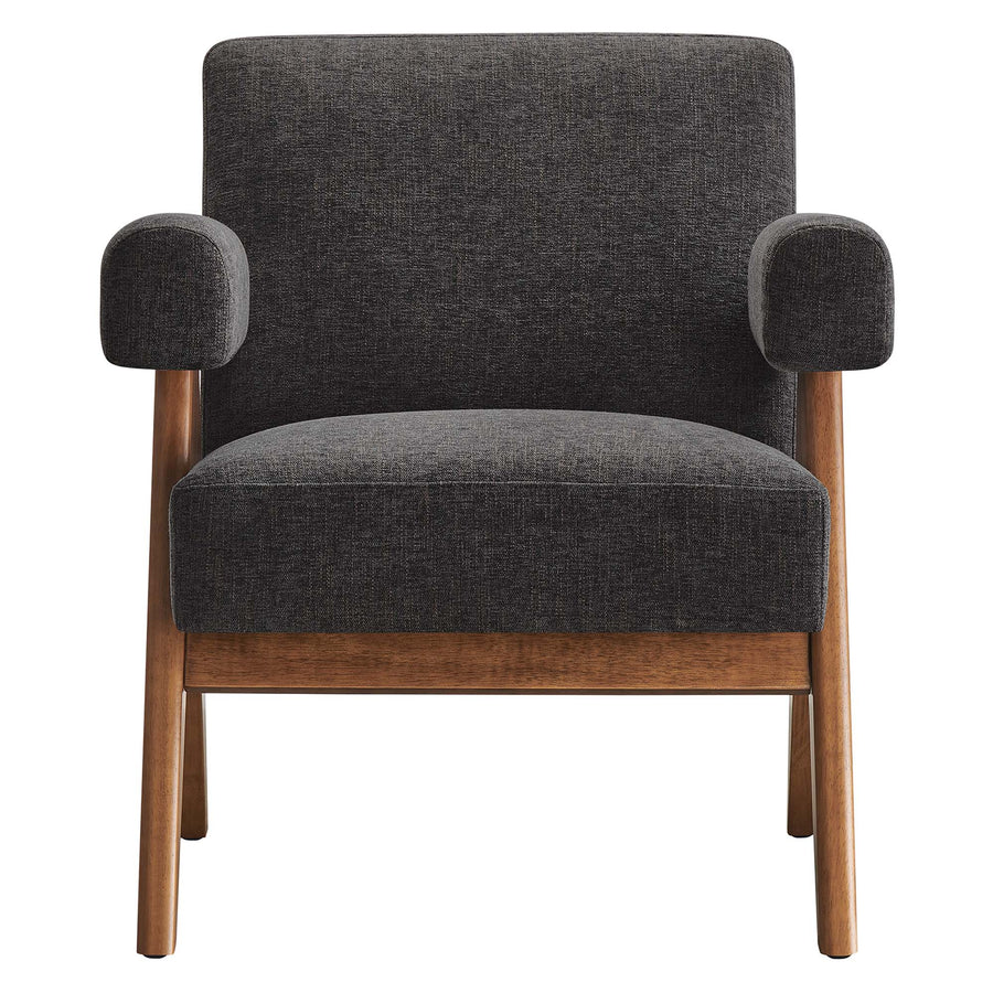 Sable Fabric Armchair in Dark Gray Fabric