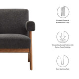 Sable Fabric Armchair in Dark Gray Fabric