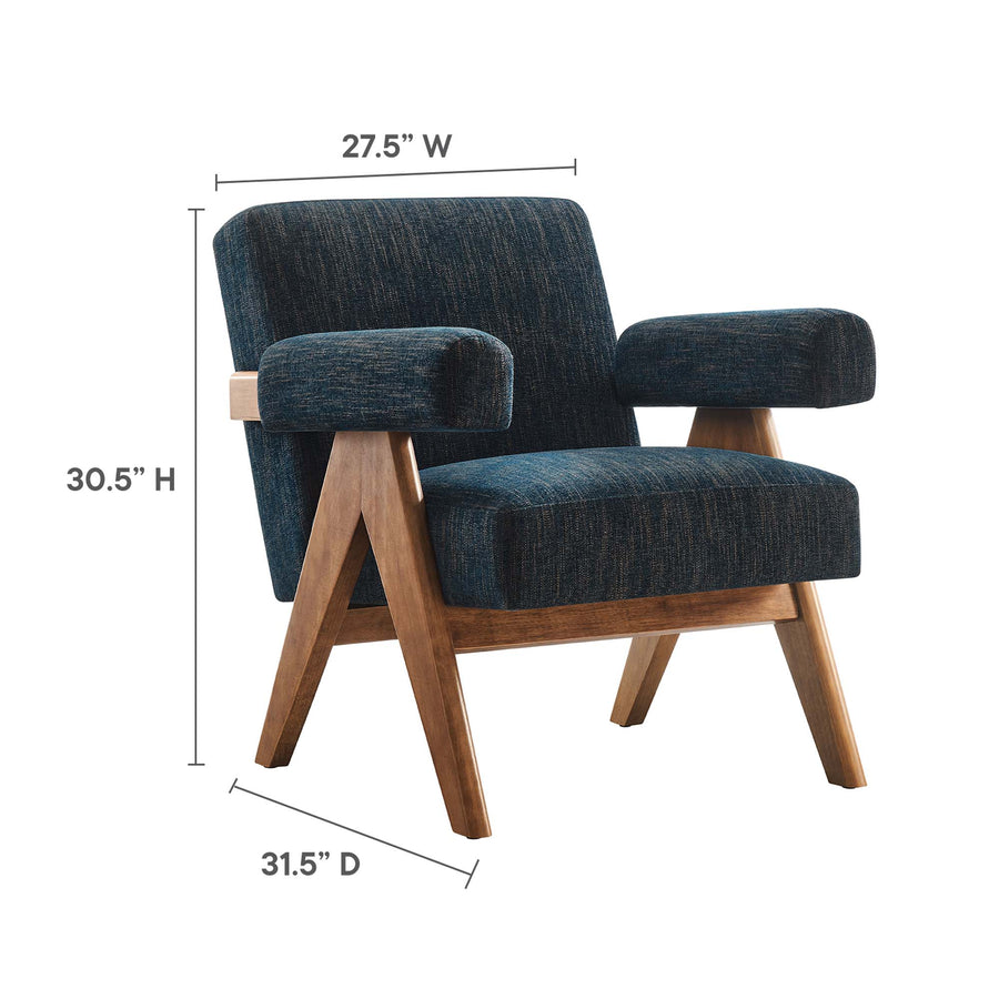 Sable Fabric Armchair in Azure Fabric