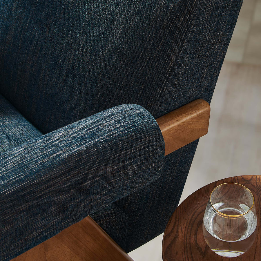 Sable Fabric Armchair in Azure Fabric