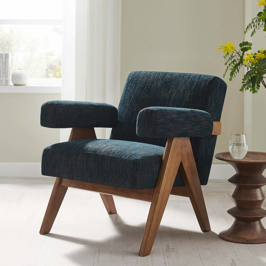 Sable Fabric Armchair in Azure Fabric
