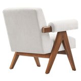 Sable Fabric Armchair in Ivory Fabric