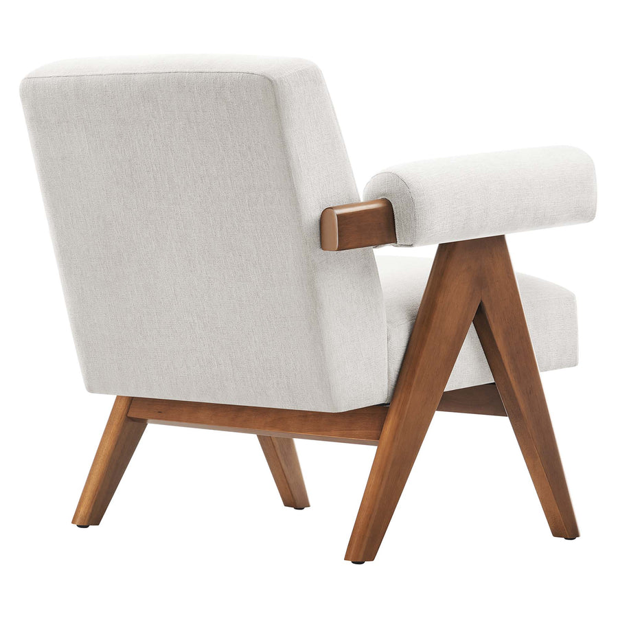 Sable Fabric Armchair in Ivory Fabric