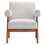 Sable Fabric Armchair in Ivory Fabric