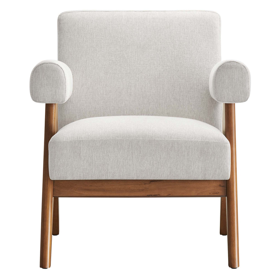 Sable Fabric Armchair in Ivory Fabric