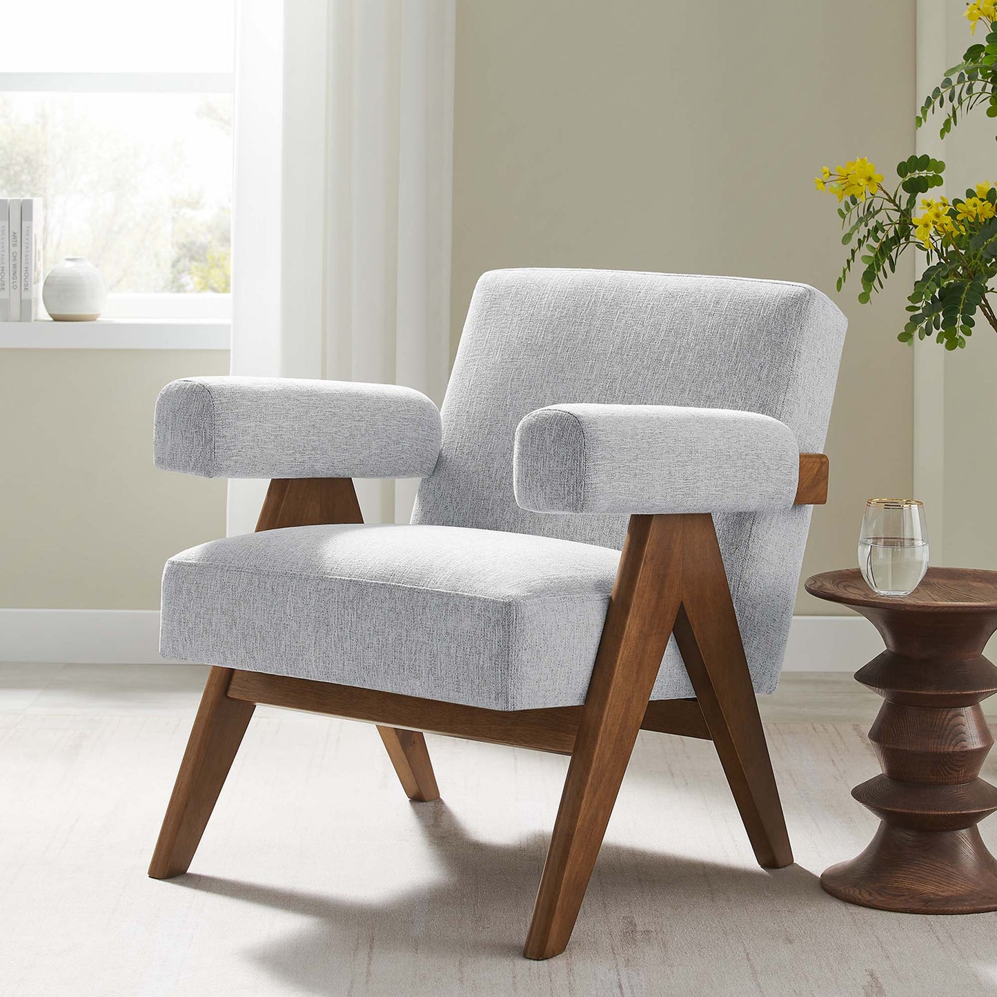Lyra Fabric Armchair by Furniture For America
