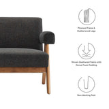 Sable Fabric Loveseat in Dark Gray Fabric